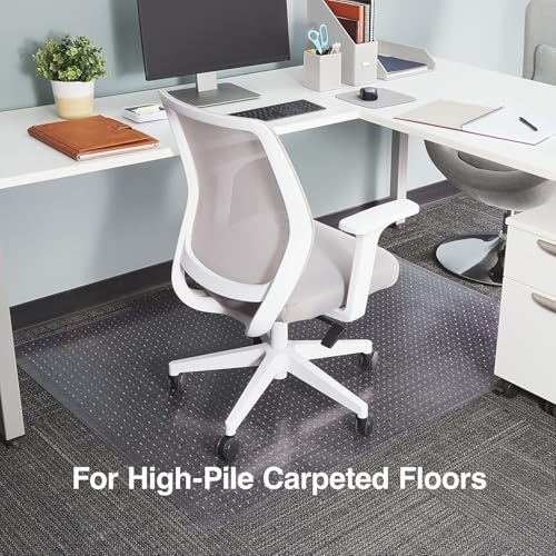 Staples Carpet Chair Mat, 46" x 60'', High-Pile, Clear (20361-CC) - size: 46'' x 60'', style: High-Pile