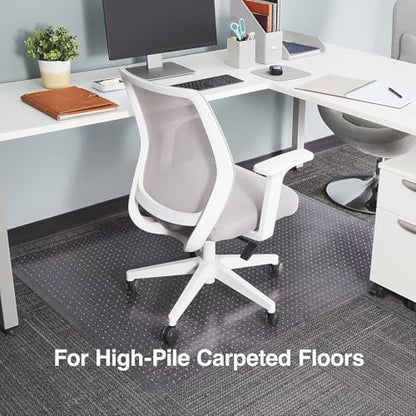 Staples Carpet Chair Mat, 46" x 60'', High-Pile, Clear (20361-CC) - size: 46'' x 60'', style: High-Pile
