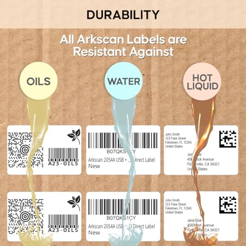Arkscan 3x2 Thermal Labels - 2 Rolls, 700 Labels per Roll (1,400 Labels) - Direct Thermal Barcode Labels for Zebra, Rollo & Arkscan Printers - size: 3 x 2", 2 Rolls