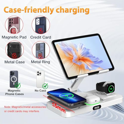 Wireless Charging Station for Apple Devices, Only for Apple Watch Charging - color: Cream