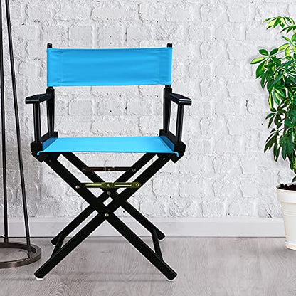 Casual Home 18" Director's Chair Black Frame-Turquoise Canvas - color: Black Frame/Turquoise Canvas, size: 18" - Classic Height, style: Black Frame