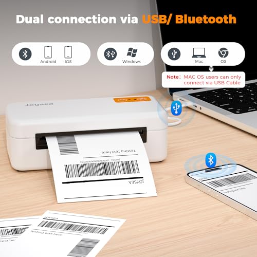 Joysea Bluetooth Shipping Label Printer, E41 Pro 4x6 Wireless Thermal Printer for Amazon, FedEx, USPS Labels, Compatible with iOS, Android, Windows Mac
