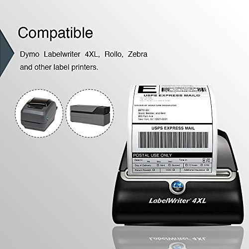 BETCKEY - Replace for DYMO 1744907 (4" x 6") Labels, [6 Roll/Green] - color: Green, size: 1744907 [4" x 6"]