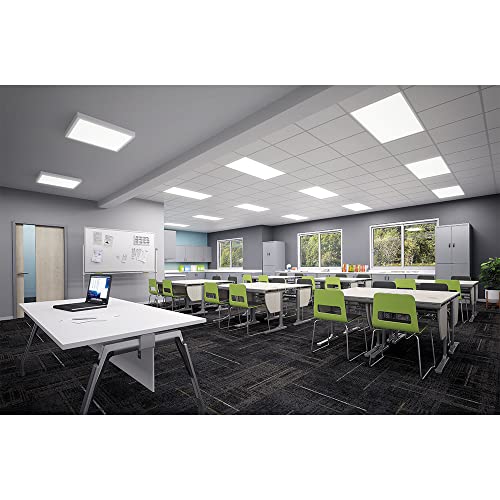Metalux 2X 4 White Integrated LED Commercial Grade Recessed Panel 80CRI, 40W at 4000K 4858 Lumens