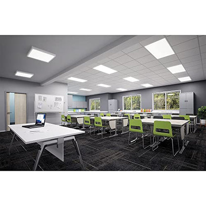 Metalux 2X 4 White Integrated LED Commercial Grade Recessed Panel 80CRI, 40W at 4000K 4858 Lumens