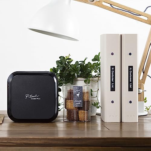 Brother P-touch CUBE Plus Bluetooth Label Maker (PT-P710BT), Black - style: Home, Craft & Office Label Printer
