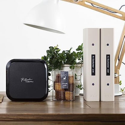 Brother P-touch CUBE Plus Bluetooth Label Maker (PT-P710BT), Black - style: Home, Craft & Office Label Printer