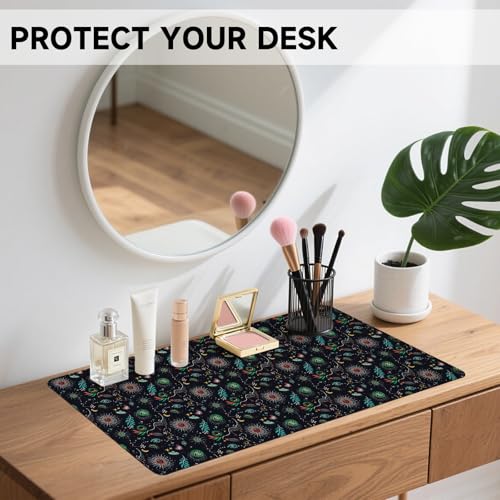 AUPET Leather Large Mouse Pad Desk Blotters – 35 x 17in Cute Desk Mat with PU Surface, Non-Slip Desk Pad Protector,Waterproof Desk Writing Pad for Office Home (Mystical Cosmic) - color: Mystical Cosmic