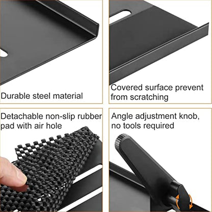No Drill TV Top Shelf 24 inch Wide Monitor Top Mounting Bracket Platform Holds Speaker, AV Receiver, Media Box, Game Console and More - size: 24 inch