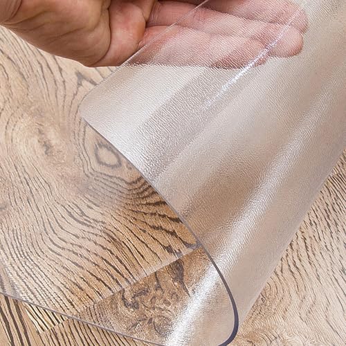 Frosted Chair Mat for Hardwood Floors Custom Size 1mm - Office Desk - color: Frosted Thick 1mm