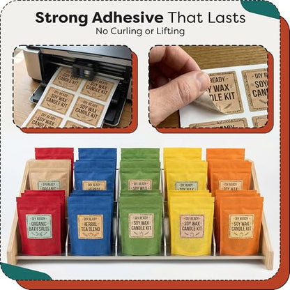 4x5 Printable Labels, Glossy Label Stickers for Laser Inkjet Printer | Blank Clear Label, Shipping Labels Adhesive - Aegis Adhesives Template R022 (500 Sheets, 2000 Stickers)