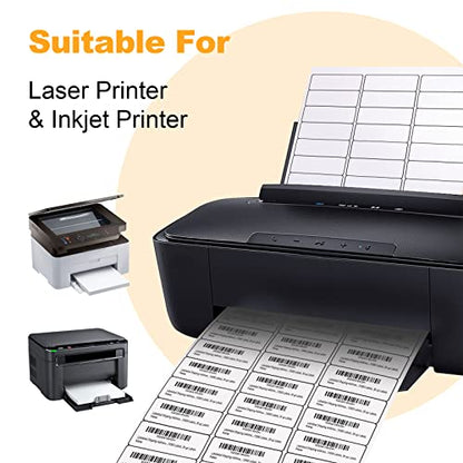 (7500 Pcs/250 Sheets) A4 30 Up Shipping Address Labels, 30 Per Page,1" x2-5/8 Mailing Label, 30-UP White Shipping Labels for Inkjet or Laser Printer, - color: 30 Up-7500 Labels