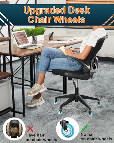 RidRed Gaming Chair Wheels - Heavy-Duty Office Chair Wheels - Replacement Rubber Casters- Universal Fit 3 Inch Chair Casters, Noise Free, Fits 98% Chair, for All Floor - color: Sparkling Sky Blue