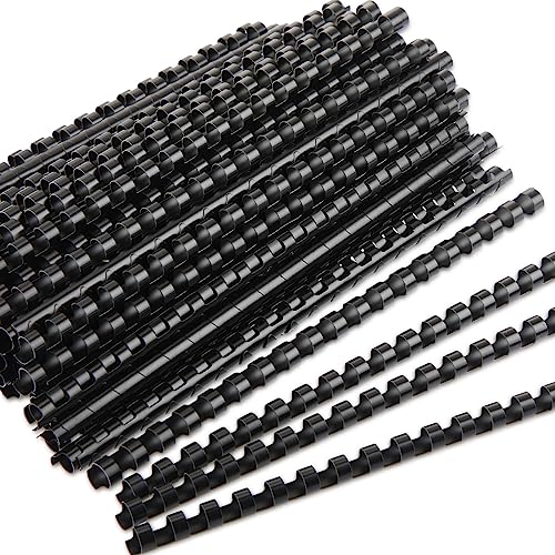 Maitys 300 Pcs Plastic Binding Combs Bulk 19 Ring Comb Spines Letter Size Spiral Binding for Notebook Calendar Picture(3/8 Inch,Black) - color: Black, size: 3/8 Inch