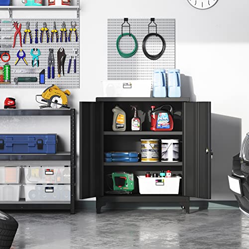 SONGMICS Garage, Metal with Doors - color: Black