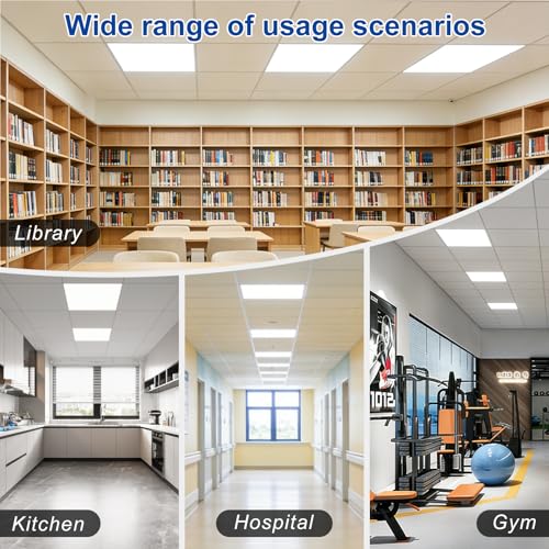 AIKVSXER 2x2 LED Flat Panel Light with Wireless Switch & App Control 1Pack | 50W 5500LM ,3000K-6500K,Night Light Mode,10-100% Dimmable,Recessed 2x2 LED Drop Ceiling Light for Office Home & Schools