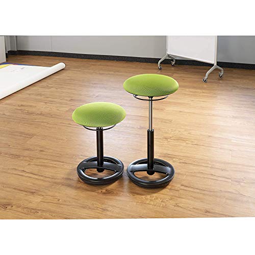 Safco Twixt Active Movement Seating Chair, Ergonomic Support, Adjustable Height, Green Mesh - color: Green, style: Desk Height