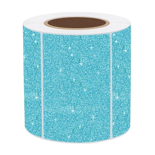 3x2 Inch Holographic Thermal Labels, Glitter Blue Thermal Sticker Labels, Waterproof Thermal Printer Stickers for Price, Barcode, Name, Custom Logo Design, 200 Pcs/Roll - color: Holographic Blue, size: 2*3 inch/1 roll