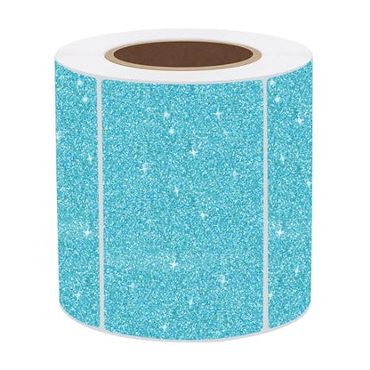 3x2 Inch Holographic Thermal Labels, Glitter Blue Thermal Sticker Labels, Waterproof Thermal Printer Stickers for Price, Barcode, Name, Custom Logo Design, 200 Pcs/Roll - color: Holographic Blue, size: 2*3 inch/1 roll