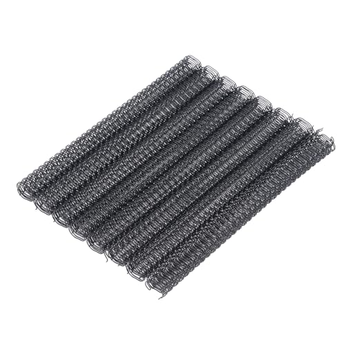 3 to 1 Pitch Twin Loop Wire Binding Spines, 3/8 Inch Book Binder Combs | 60 Sheet Capacity, Black/100 Pack Spiral Binding Coils for Booking Binder Machine Students Coworkers. Thick 34 Double Loops - size: 100P, 3:1 Pitch, Black, style: 3/8 Inch (60 Sheet