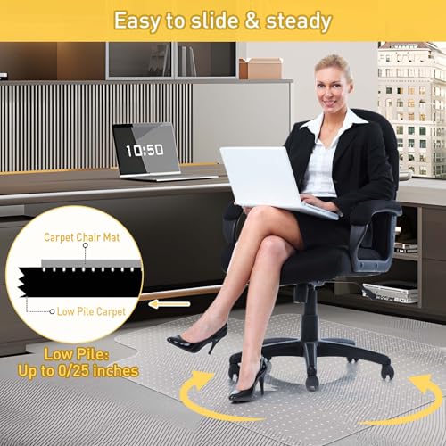 PHOUZIN Office Chair Mat for Carpet, Heavy Duty Desk Chair Mat 36" x48“