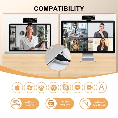 Diccik 1080P Webcam with Microphone, Full HD Video Calling Web Camera, HD Light Correction Streaming Webcam for Zoom/Skype/Teams, Plug and Play PC Camera Web cam for Windows & Mac - style: K1-1080