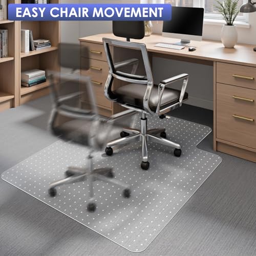 Kuyal Office Chair Mat for Carpet, 2 Pack Heavy Duty Computer Chair Mat | 36''x48"with Lip , Under Desk Protector Carpeted Clear Floors Mat, Easy Chair Movement,Ship Flat - size: 36" X 48" with Lip 2Pack