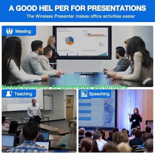 Presentation Clicker Wireless Presenter Remote USB Control PPT Clicker | Clicker for Powerpoint Presentations RF 2.4GHz Presenter Remote Google Slide Advancer Clicker for Computer/Laptop/Mac/Keynote - color: A-Red