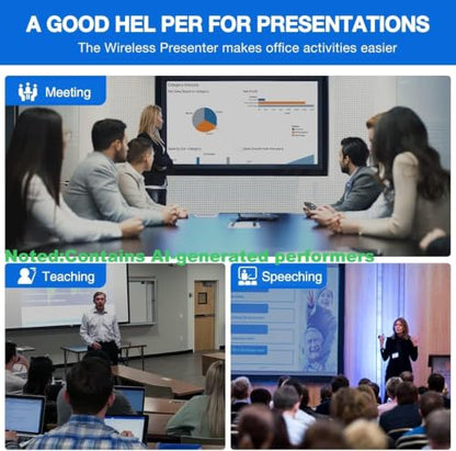 Presentation Clicker Wireless Presenter Remote USB Control PPT Clicker | Clicker for Powerpoint Presentations RF 2.4GHz Presenter Remote Google Slide Advancer Clicker for Computer/Laptop/Mac/Keynote - color: A-Red