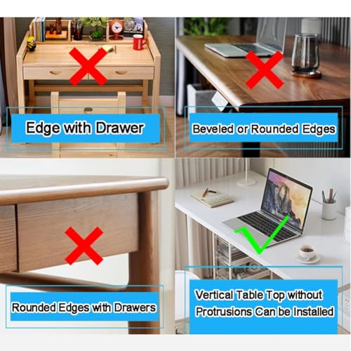 Keyboard Tray Under Desk - Clamp On Keyboard Drawer Computer Stand - Ergonomic Sliding Mouse & Keyboard Tray - Computer Desk Extender for Home Study and Office(Black,75x30cm/29.5x12inch)