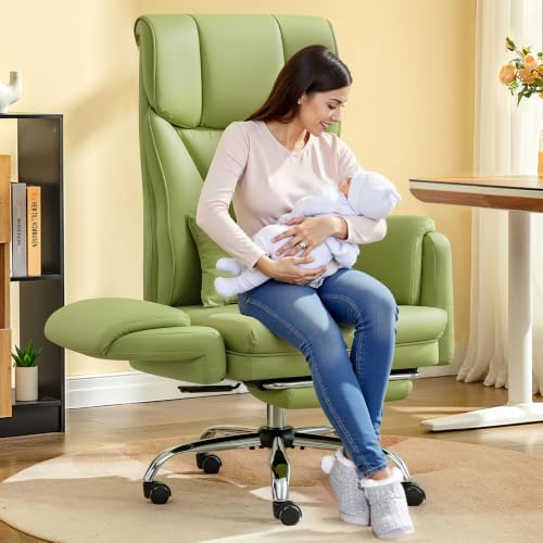 Office Chair, Flip Armrests for Pets Criss Cross Legged,Avocado Green - color: Avocado Green