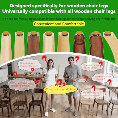 Nail on Felt Pads | Felt 24Pack | Wooden Chair Specific, Premium Floor Protectors | Nail On Chair Leg Pads, Nail in Furniture Pads for Furniture Legs |Protect Floors Anti-Scratch Reduce Noise - size: Brown--Felt Pads