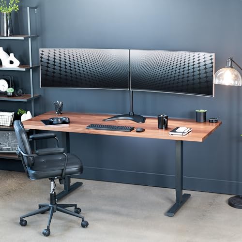 VIVO Dual LED LCD Monitor Free-Standing Desk Stand - color: Black, size: 13" - 38" screens