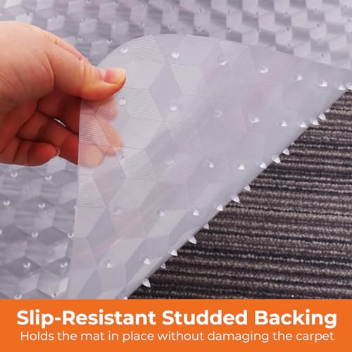 Office Chair Mat for Carpets, 48" x 36" Desk Chair Mat for Rolling Chairs on Low Pile Carpets, Easy Glide Floor Mat for Home, Gaming - size: 48" x 36"