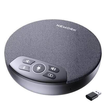 Speakerphone, Conference Speaker with 4 Mics, 360° Enhanced Voice Pickup - color: Supports 2-Unit Daisy-Chaining