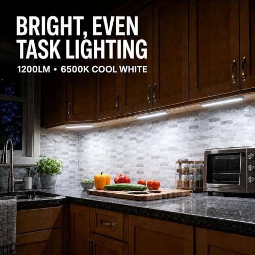 3 Pack Plug in Under Cabinet Lighting for Kitchen - size: 3 Pack
