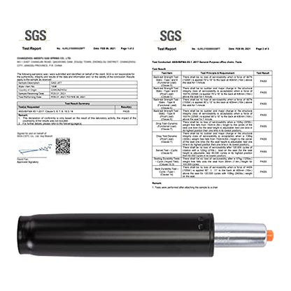 DUHOME Gas Lift Cylinder, Office Chair Cylinder Replacement Heavy Duty Gas Lift Hydraulic Pneumatic Piston Universal Size Fits Most Office Chairs, Black, 11-15.75"