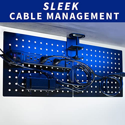 VIVO Clamp-on 20 x 24 in Desk Pegboard - color: Black, size: 24"