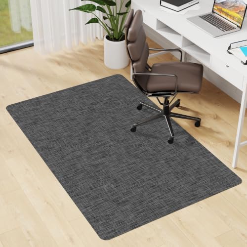 Office Chair Mat for Hardwood & Tile Floor, 36" x 48" Desk Computer Chair Mat, Anti Slip, Floor Protector Under Desk Low-Pile Office Rug for Rolling Chair, Dark Grey - color: Dark Grey, size: 36'' x 48'' Rectangle
