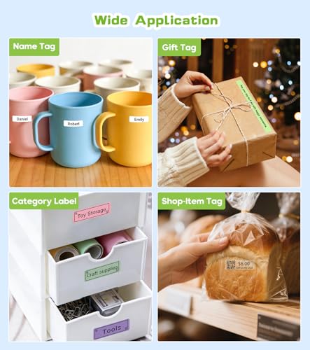 ORGBRO Label Maker Machine with Tape, X1 Bluetooth Mini Label Printer - color: White