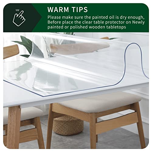 1.5mm Thick Clear PVC Table Protector Waterproof Clear Plastic Desk Protection Table Cover Cloth Table Pad Laptops Pad Computer Pad Dresser 13x20 Inch Rectangle Non-Slip Vinyl Desk Mat on Top of Desk - color: Clear1.5 Rectangle, size: 13" x 20"