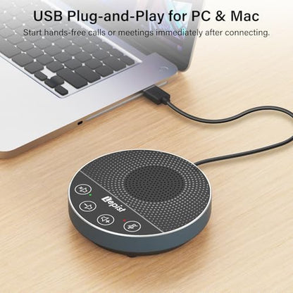 Plug & Play USB Speakerphone,Conference Microphone for Home Office