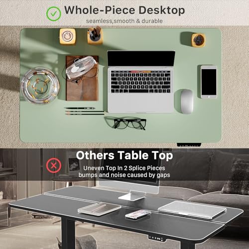 JOY worker Small Electric Standing Desk, 35" Whole Piece Height Adjustable - color: Green, size: 35" * 20"