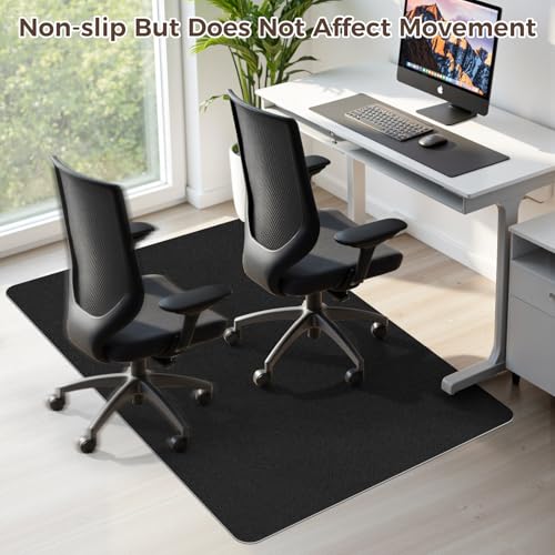 Office Chair Mat,Hard Floor Chair Mat Suitable for Hardwood and Tile Floors,Large Non-Slip Floor Protection Mat,Does Not Pill,Black(36"x48") - color: Black, size: 36"x48"