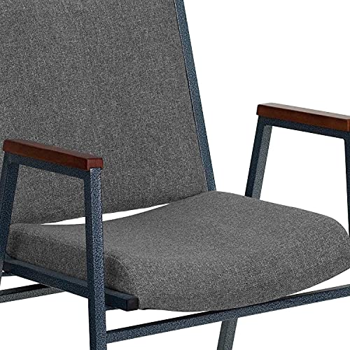 Flash Furniture Hercules Fabric Stack Chair with Arms, Gray, 4-Pack - color: Gray Fabric, size: Set of 4