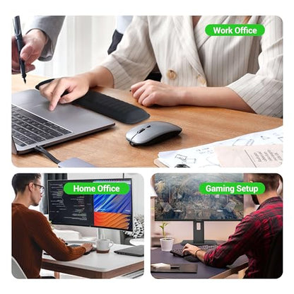 MEKASS Ergonomic Wrist Rest for Keyboard and Mouse, Soft Memory Foam Keyboard Wrist Rest Set with Non-Slip Silicone Base, Easy Typing, Pain Relief, Comfort for Office, Work, Gaming (Pink) - style: Pink