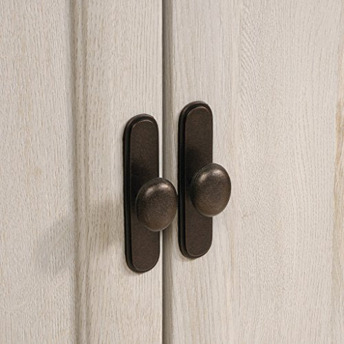 Sauder Edge Water Accent Storage Cabinet with Doors, Utility Cabinet, in Chalked Chestnut finish - color: Chalked Chestnut