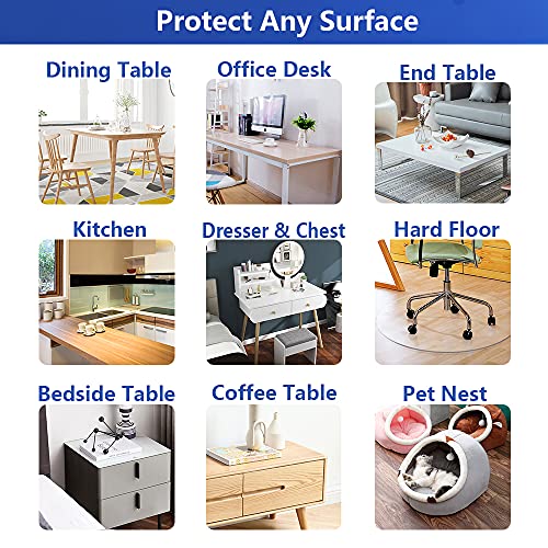 Plastic Clear Chair Mat 30x60 Crystal Clear Plastic Dining Table Cover Protector Office Desk Pad Mat Rectangle Vinyl Table Cover 5 Foot Table PVC Desk Writing Mat Wood Side End Coffee Kitchen Table - color: Clear, size: 30" x 60"