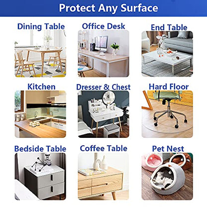 Plastic Clear Chair Mat 30x60 Crystal Clear Plastic Dining Table Cover Protector Office Desk Pad Mat Rectangle Vinyl Table Cover 5 Foot Table PVC Desk Writing Mat Wood Side End Coffee Kitchen Table - color: Clear, size: 30" x 60"
