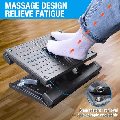Adjustable Foot Rest Under Desk for Office,Home, Gaming & Study - color: Gray, size: Extra Large